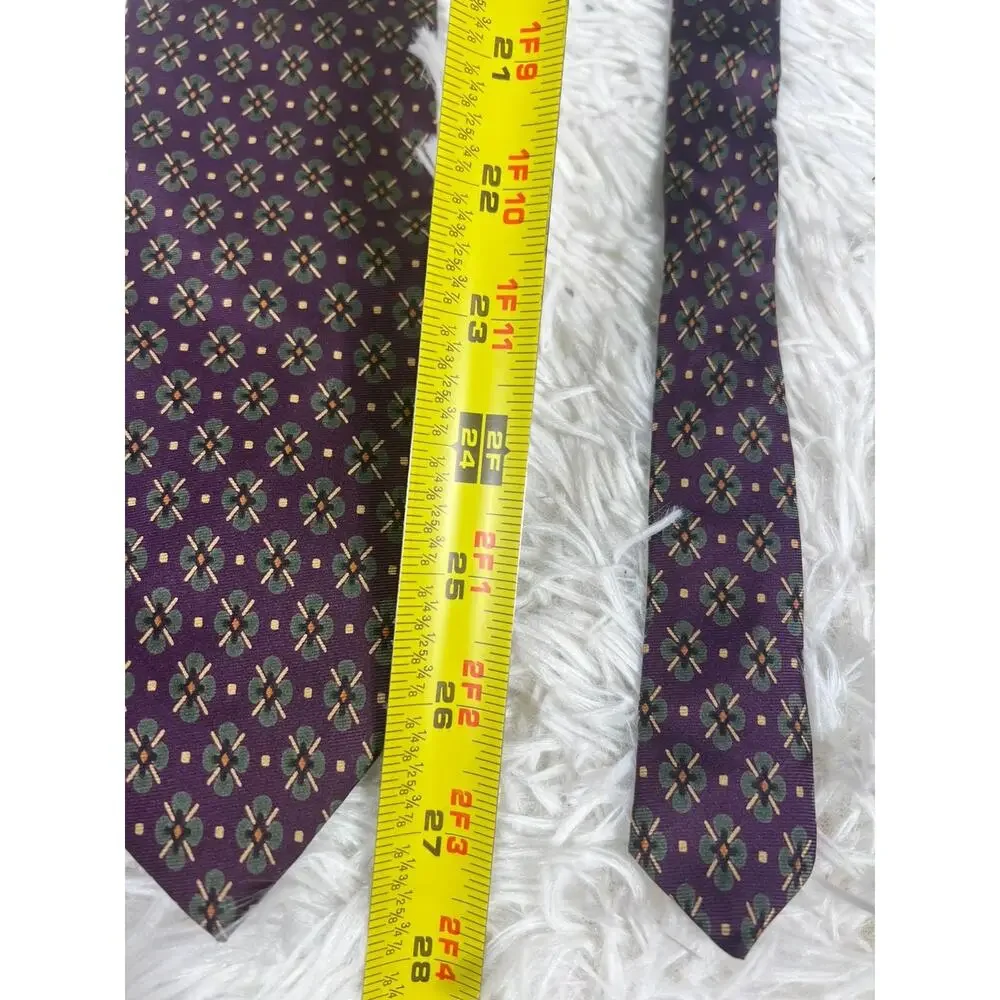 Vintage Christian Dior Monsieur Tie Mens Silk Floral Pattern Made In Italy 90s